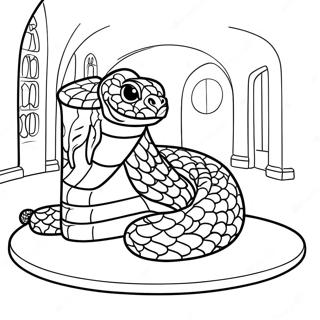 Slytherin husorm målarbild | Harry Potter Hus målarbild