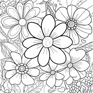 Preppy blomma målarbild | Preppy Blomma målarbild