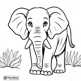 Majestätisk afrikansk elefant målarbild | Realistisk Elefant målarbild