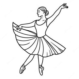 Balletdansare i graciös pose målarbild | Dansare målarbild