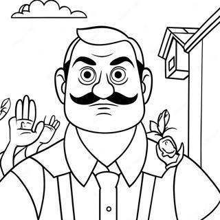 Hello Neighbor 2 Karaktärsäventyr Målarbild | Hej Granne 2 målarbild
