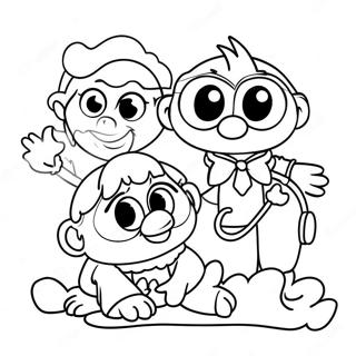 Äventyrliga Muppet Babies Målarbild | Muppet Bebisar målarbild