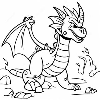 Ninjago elddrake färgläggningssida | Drake Elemental Ninjago målarbild