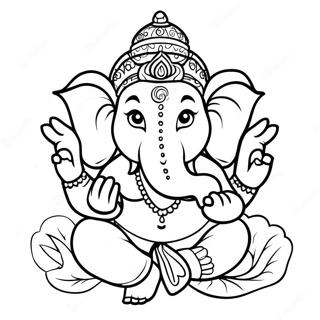 Ganesha färgläggningssida | Ganesha målarbild