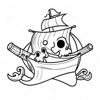 Piratskeppens färgläggningssida | Piratskeppens flaggor målarbild