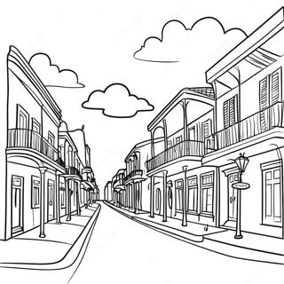 New Orleans stadsbild färgläggningssida | New Orleans målarbild