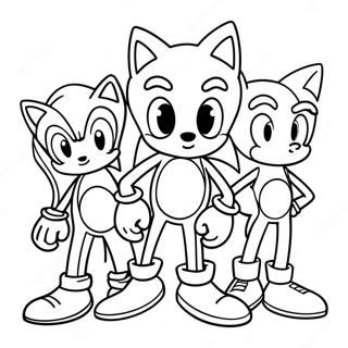 Sonic vänner färgläggningssida | Sonic Vänner målarbild