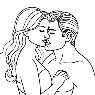 Sensuell kinky par målarbild | Kinky målarbild