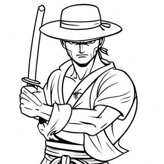 Zoro med sitt svärd målarbild | Zoro målarbild