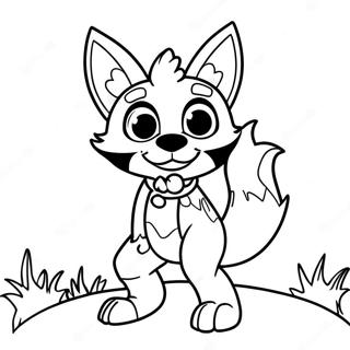 Funtime Foxy Färgläggningssida | Funtime Foxy målarbild