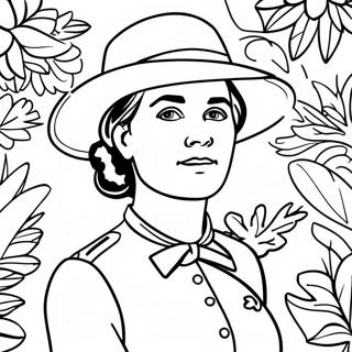Juliette Gordon Low Målarbok | Juliette Gordon Low målarbild