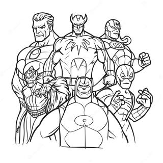 Marvel Skurkar Målarbok | Marvel Skurkar målarbild