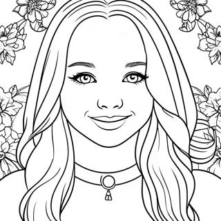 Dove Cameron Målarbok | Dove Cameron målarbild