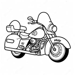 Polis Motorcykel Målarbok | Polis motorcykel målarbild
