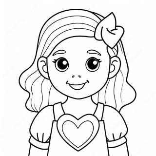 Söt dotter med hjärta målarbild | Jag älskar dig dotter målarbild