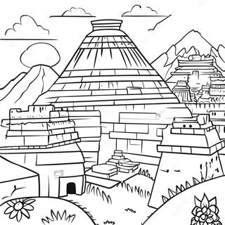 Inka Civilisation Målarbild | Inka målarbild