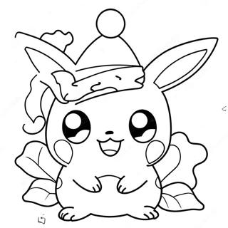 Pokemon Jul Målarbild | Pokemon Jul målarbild