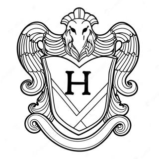 Hufflepuff-vapen målarbild | Hufflepuff målarbild