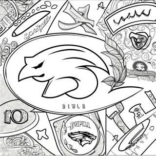 Färgglada NFL Laglogotyper Målarbild | Alla NFL-logotyper målarbild