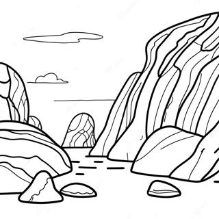 Erosionseffekter på stenar färgläggningssida | Erosion målarbild