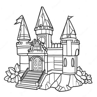 Flicka Lego prinsessslott målarbild | Flicka Lego målarbild