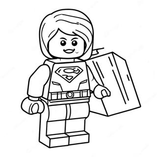 Flicka Lego superhjälteäventyr målarbild | Flicka Lego målarbild