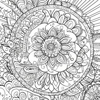 Lugnande Mandala Mönster Målarbild | Lugnande målarbild