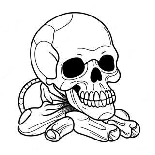 Skull Crawler Färgläggningssida | Skallekrypare målarbild