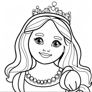 Flickig Prinsessa Färgläggningssida | Flickig målarbild