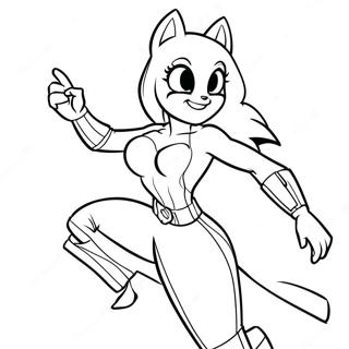 Rena Rouge i Heroisk Pose Målarbild | Rena Rouge målarbild