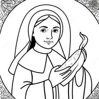 St Bernadette Målarbild | Sankt Bernadette målarbild