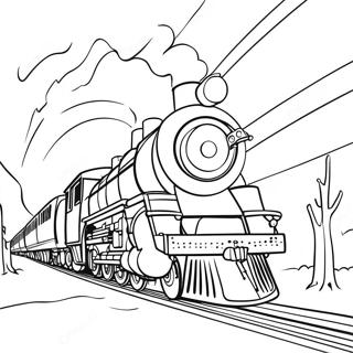 Polar Express Målarbild | Polärtåg målarbild