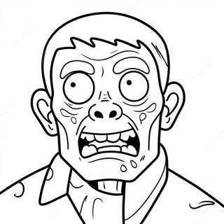 Zombie Among Us Karaktär Färgläggningssida | Zombie Bland Oss målarbild