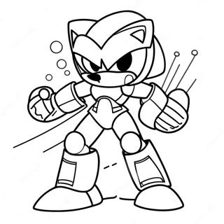 Metal Sonic i aktion färgläggningssida | Metal Sonic målarbild