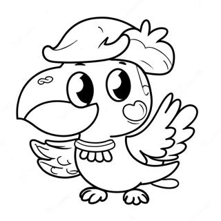 Piratskådespelare Målarbild | Piratsk parrot målarbild