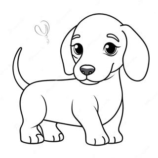 Dachshundvalp Målarbild | Tax målarbild