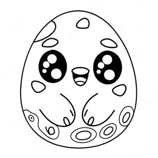 Söt Squishmallow Påskägg Färgläggningssida | Squishmallow Påsk målarbild