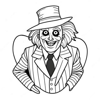 Beetlejuice i Spöklik Kostym Målarbild | Björngöken målarbild