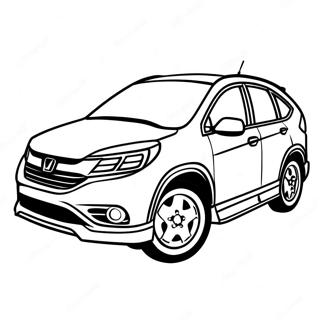 Honda CRV Färgläggningssida | Honda CRV målarbild