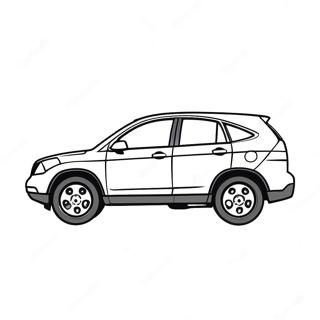 Sportig Honda CRV Färgläggningssida | Honda CRV målarbild