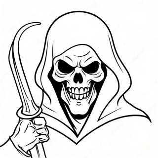Skrämmande Demon Grim Reaper Målarbild | Demon Skördeman målarbild