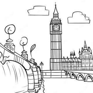 Big Ben vid Solnedgång Målarbild | Stora Ben målarbild