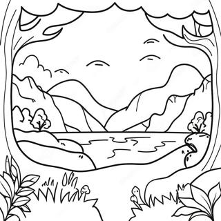 Tjock Kant Natur Scen Målarbild | Tjock Kant målarbild