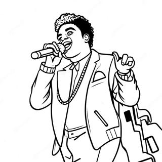 Kodak Black Uppträder på Scen Målarbild | Kodak Black målarbild