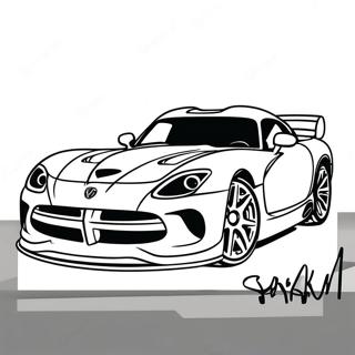 Dodge Viper Sportbil Målarbild | Dodge Viper målarbild