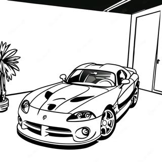Röd Dodge Viper Målarbild | Dodge Viper målarbild