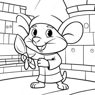 Modiga Despereaux i Slottet Målarbok | Despereauxs berättelse målarbild