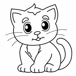 Lekfull kattunge färgläggningssida | Realistisk Katt målarbild