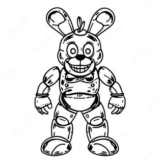 Hela Kroppen Springtrap Färgläggningssida | Hela Kroppen Springtrap målarbild