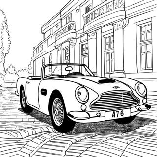 Klassisk Aston Martin Sportbil Målarbild | Aston Martin målarbild